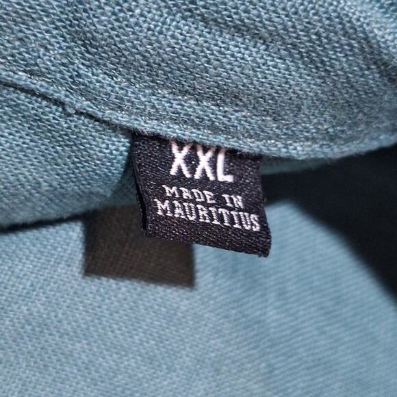 Todd Snyder Baird McNutt Irish Linen Shirt Men's XXL Light Green Woven Classic - Picture 3 of 7